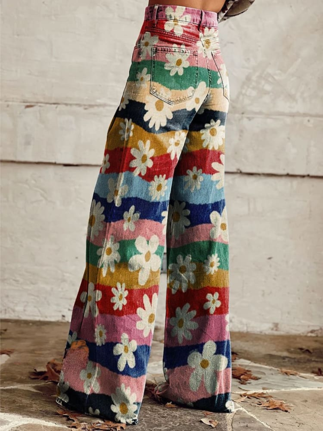 Grace™ | Retro Floral Wide-Leg Pants