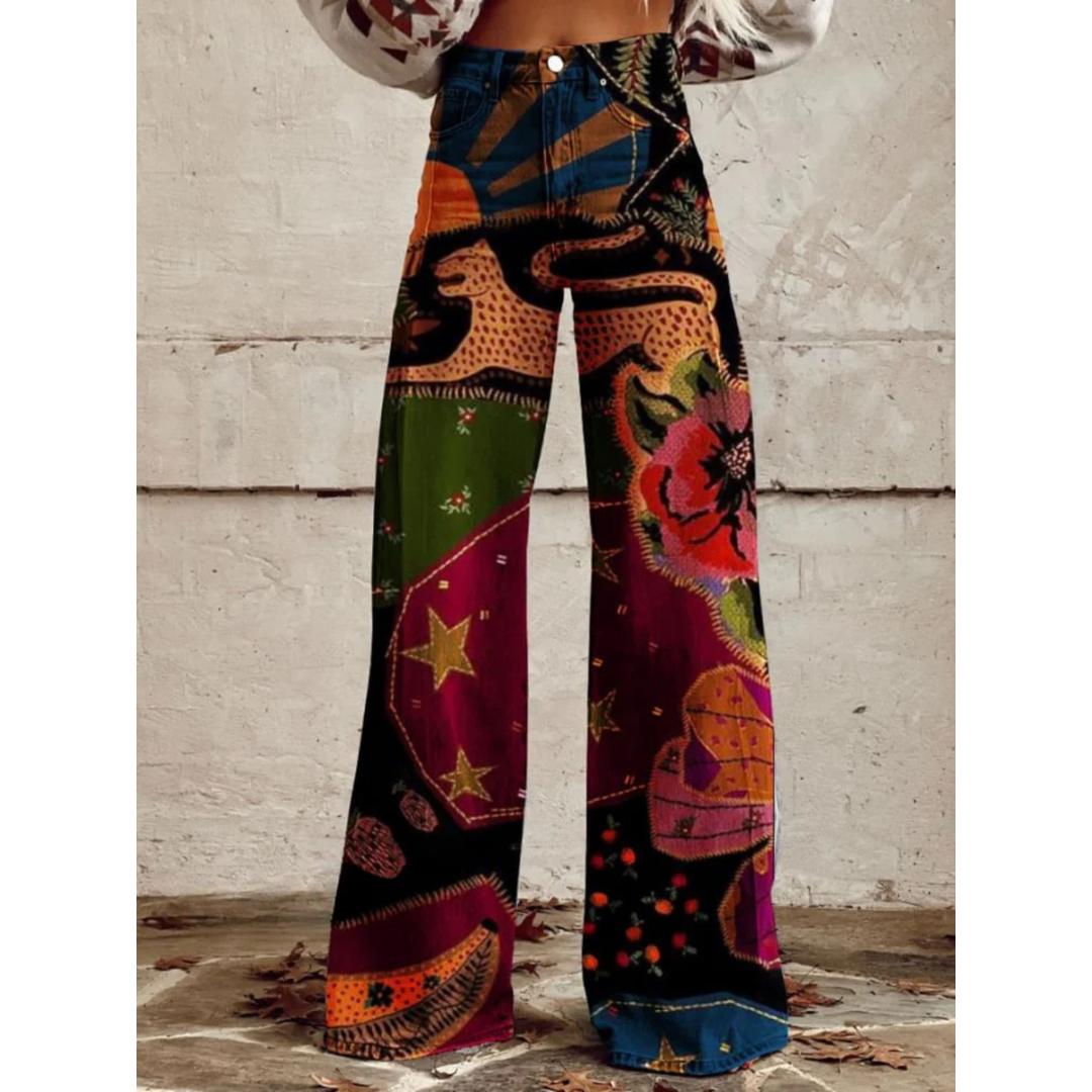 Isabelle™ I Vintage Boho Wide-Leg Pants