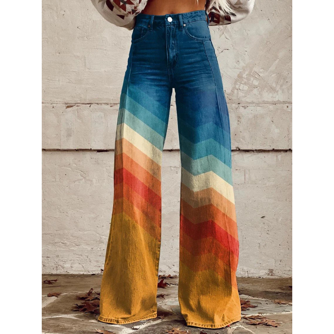 Ruby™ I Retro Chevron Wide-Leg Pants