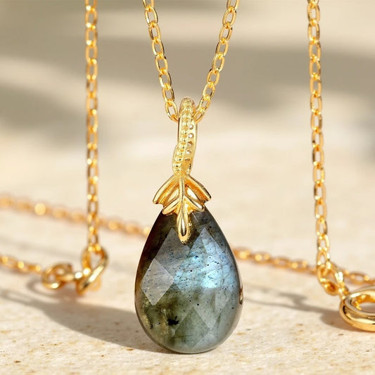 Celestial Shield" Pendant in Labradorite